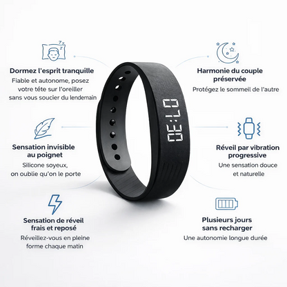 Réveil 3D Silencieux au Poignet