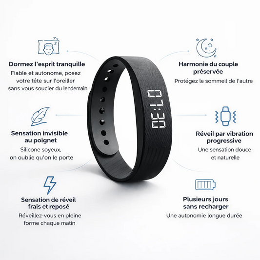 Réveil 3D Silencieux au Poignet